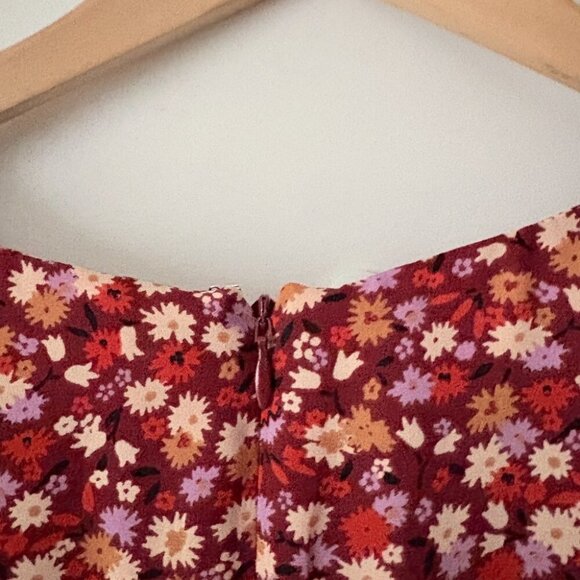 Madewell V-Neck Button-Front Mini Dress in Spring Prairie Size 4 - Picture 5 of 7